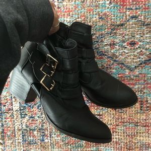 Black ankle boots